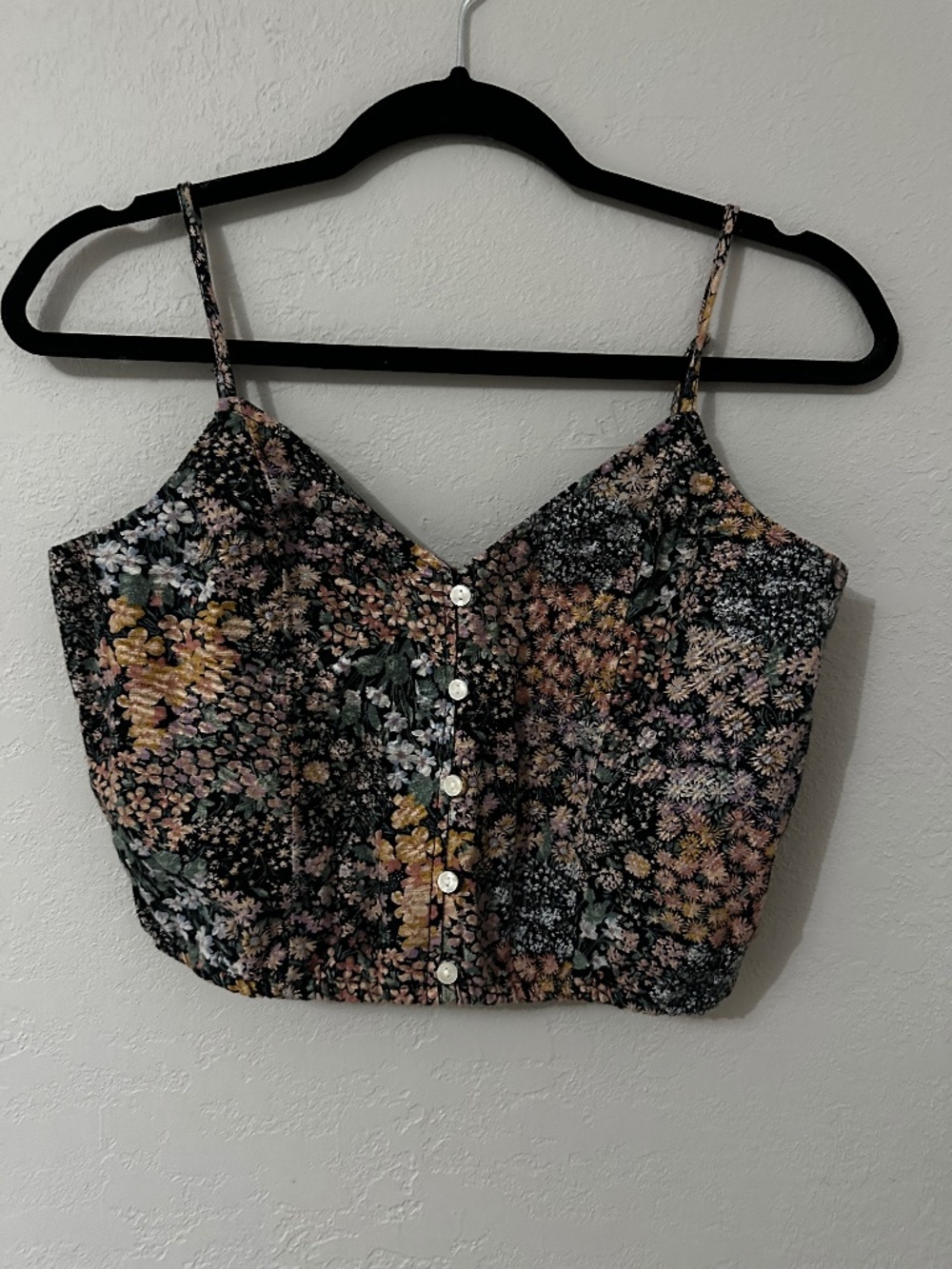 American Eagle Floral Crop Tank Top